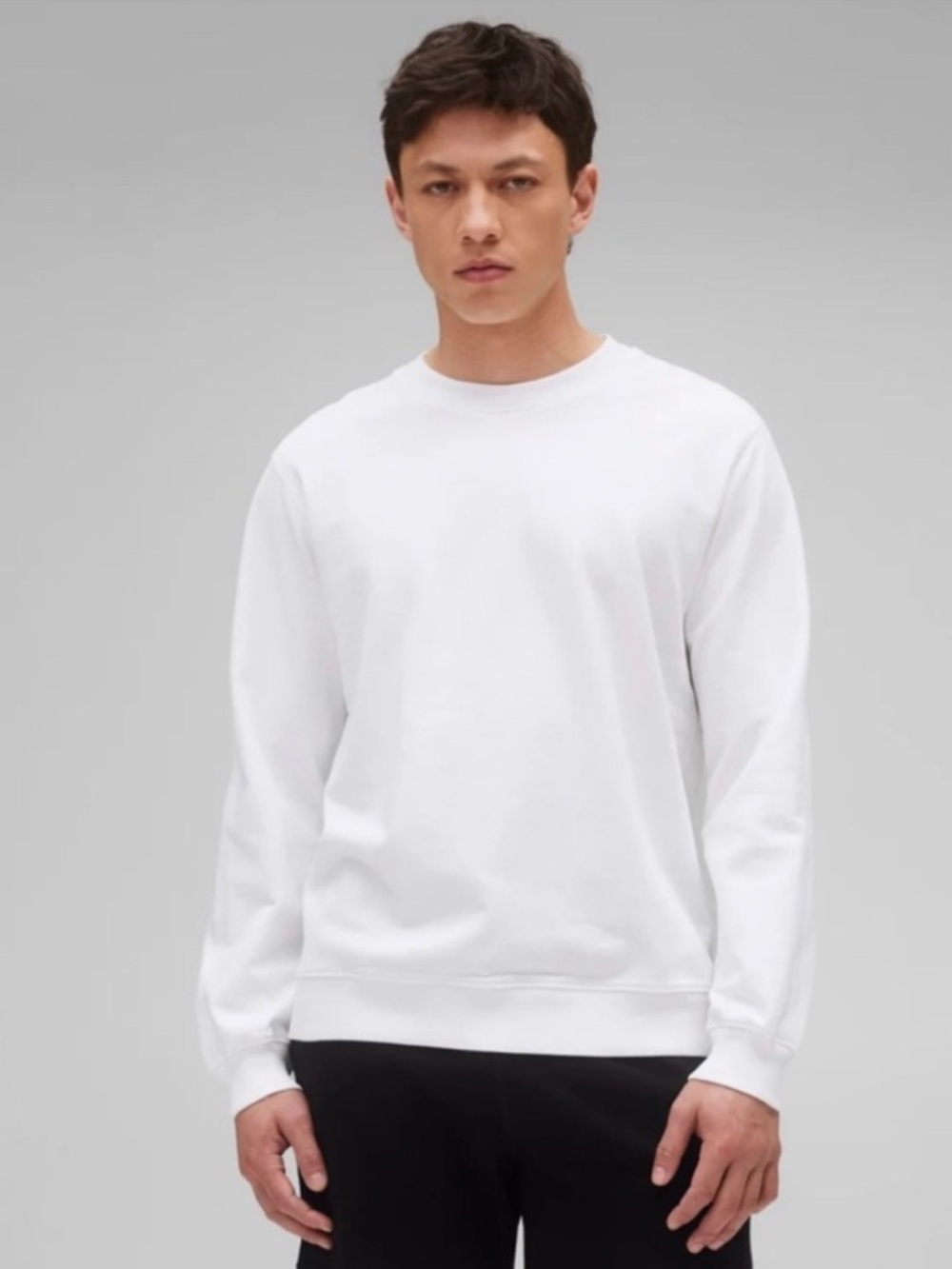 NWT Reigning Champ Lightweight Relaxed White Crewneck Sweater Medium